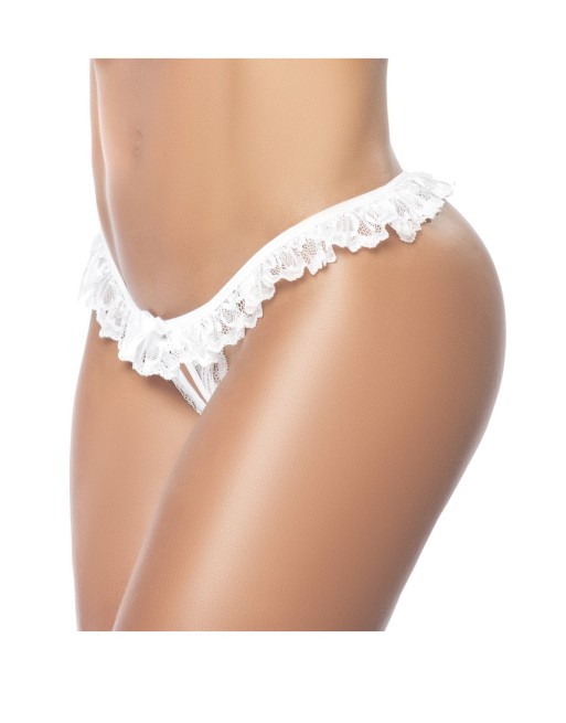 culotte ouverte en dentelle blanche de la collection mapalé, vente en de lingerie sexy mapalé