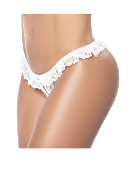 culotte ouverte en dentelle blanche de la collection mapalé, vente en de lingerie sexy mapalé