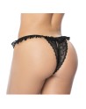 culotte ouverte en dentelle noire de la collection mapalé, vente en de lingerie sexy mapalé