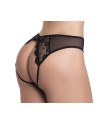  de la marque mapalé, culotte sexy ouvert en dentelle noire.