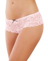  lingerie shorty vieux rose ouvert en dentelle