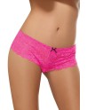  lingerie shorty rose ouvert en dentelle