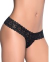  lingerie sexy : string ouvert brésilien noir