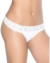  lingerie sexy : string blanc dentelle