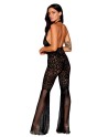 bodystocking noir en résille, année 1970 de dreamgirl lingerie