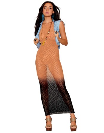 robe bodystocking, moulante, avec motifs zèbre de dreamgirl lingerie