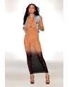 robe bodystocking, moulante, avec motifs zèbre de dreamgirl lingerie