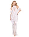 robe bodystocking blanche en résille de dreamgirl bas et collants