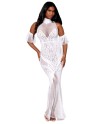 robe bodystocking blanche en résille de dreamgirl bas et collants