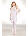 robe bodystocking blanche en résille de dreamgirl bas et collants