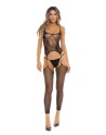 combinaison résille noire sexy de la collection bodystocking rené rofé.