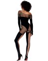 bodystocking en fine maille noire chez votre en .