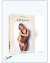 bodystocking sexy en dentelle noire motif floraux clara morgane