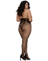  combinaison grande taille style body dentelle et jambes résille