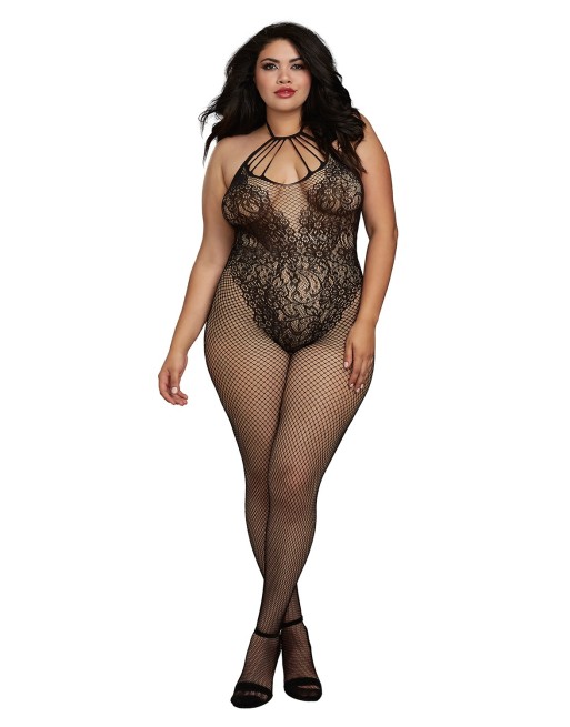  combinaison grande taille dans un style body résille