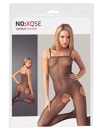 bodystocking en résille large avec ouverture à l'entrejambe de la collection cottelli.