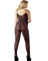 bodystocking avec pieds en dentelle noire avec bandes croisées sur la poitrine de la collection cottelli.