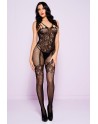  lingerie sexy : bodystocking noir body jarretelles