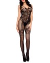  lingerie sexy : bodystocking noir body jarretelles