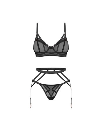 euridia ensemble 3 pièces  noir obsessive par votre  tendance sensuelle 