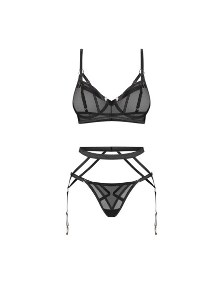 euridia ensemble 3 pièces  noir obsessive par votre  tendance sensuelle 