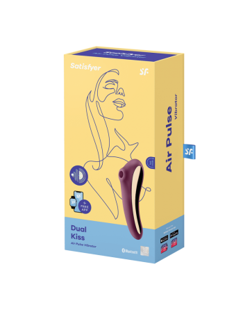 stimulateur et vibromasseur satisfyer dual kiss  mauve de satisfyer en gros ou 