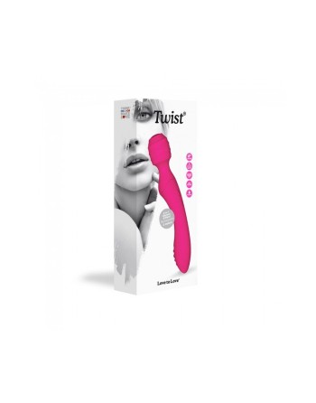  sextoys  marque love to love  twist rose 2en1 vibromasseur et wand