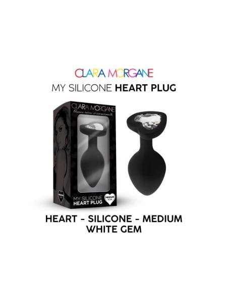 my silicone heart plug  noir clara morgane