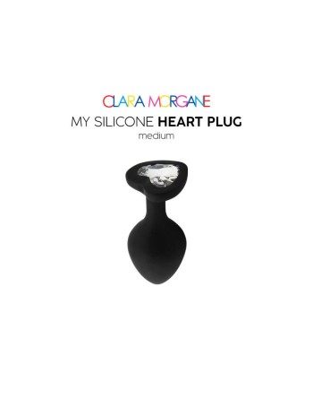 my silicone heart plug  noir clara morgane