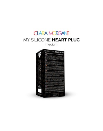 my silicone heart plug  noir clara morgane