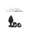 my silicone heart plug  noir clara morgane