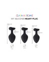 my silicone heart plug  noir clara morgane