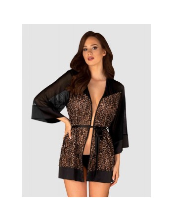 tendance sensuelle : peignoir noir allunes de la marque obsessive 