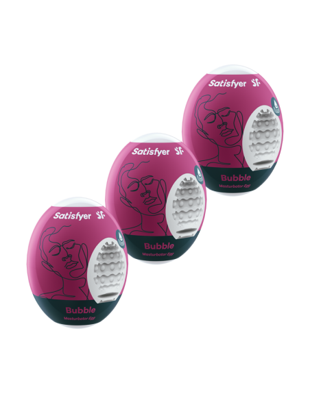 ensemble oeufs masturbateurs 3 pièces bubble  satisfyer