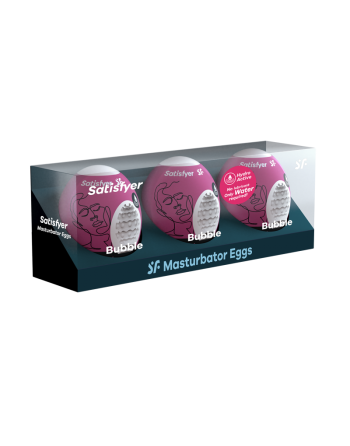 ensemble oeufs masturbateurs 3 pièces bubble  satisfyer