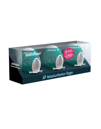 ensemble oeufs masturbateurs 3 pièces naughty  satisfyer