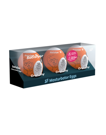 ensemble oeufs masturbateurs 3 pièces crunchy  satisfyer