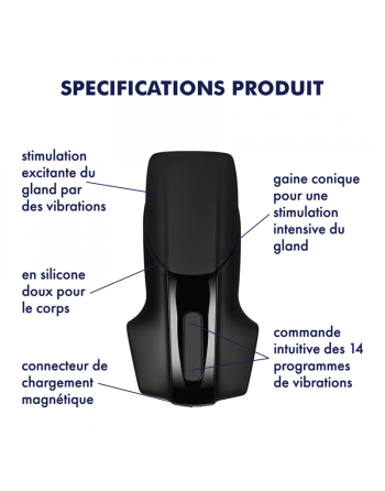 achat en gros  masturbateur satisfyer men vibration noir