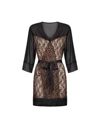 tendance sensuelle : peignoir noir allunes de la marque obsessive 