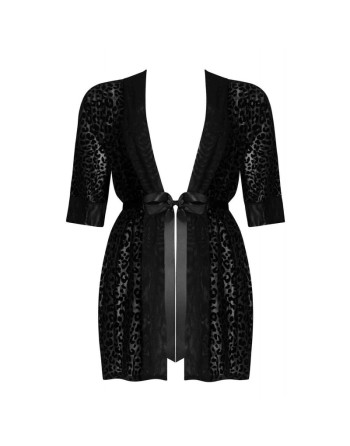 tendance sensuelle : peignoir noir jagueria de la marque obsessive 