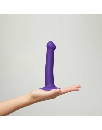 dildo double densité semi realiste  violet  strap on me