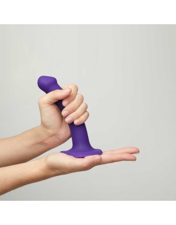 dildo double densité semi realiste  violet  strap on me