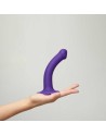 dildo double densité semi realiste  violet  strap on me