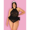 tendance sensuelle : costume sexy noir frilles de la marque obsessive