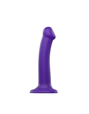 dildo double densité semi realiste  violet  strap on me