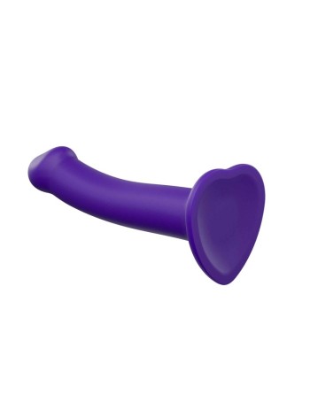 dildo double densité semi realiste  violet  strap on me