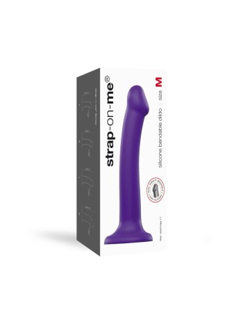 dildo double densité semi realiste  violet  strap on me