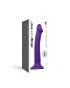 dildo double densité semi realiste  violet  strap on me