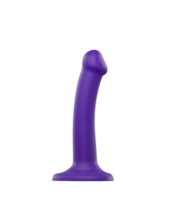 dildo double densité semi realiste  violet  strap on me