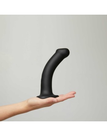 dildo double densité semi realiste  noir  strap on me